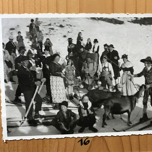 Carneval skiing in costumes Carneval skiing in costumes